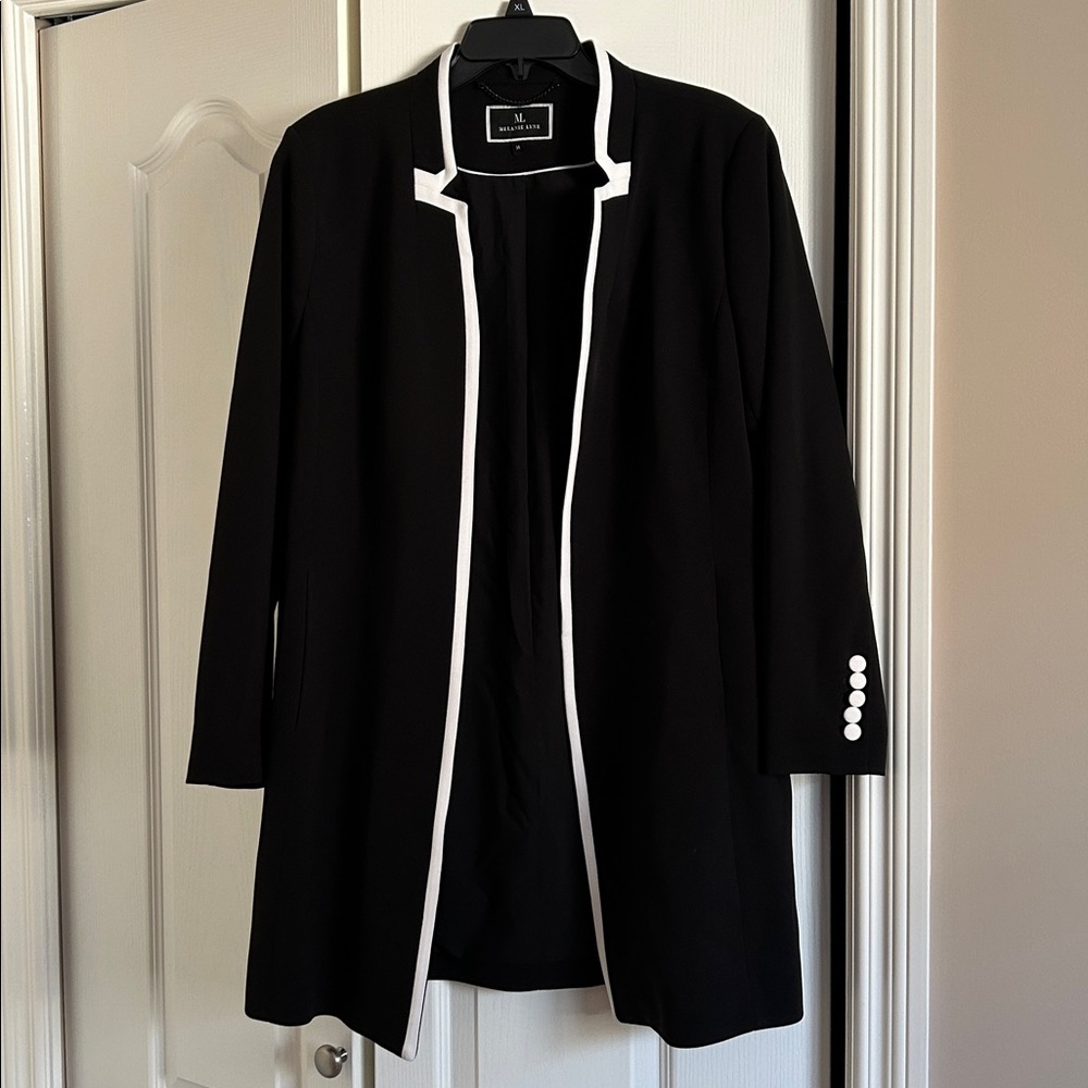 Black Blazer with White Trim by Melanie Lyne